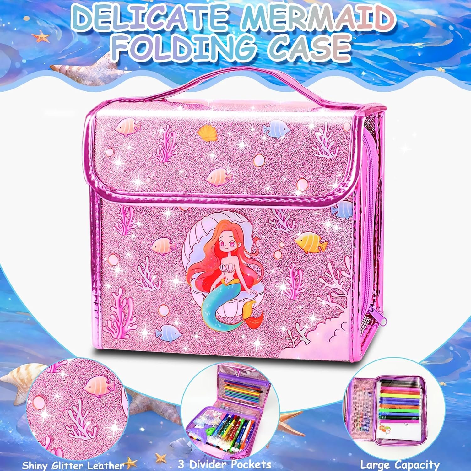 Mermaid Glitter Art Kit - Mermaid theme Art kit For Girls - Art Kit - Art set for Girls - Image 3