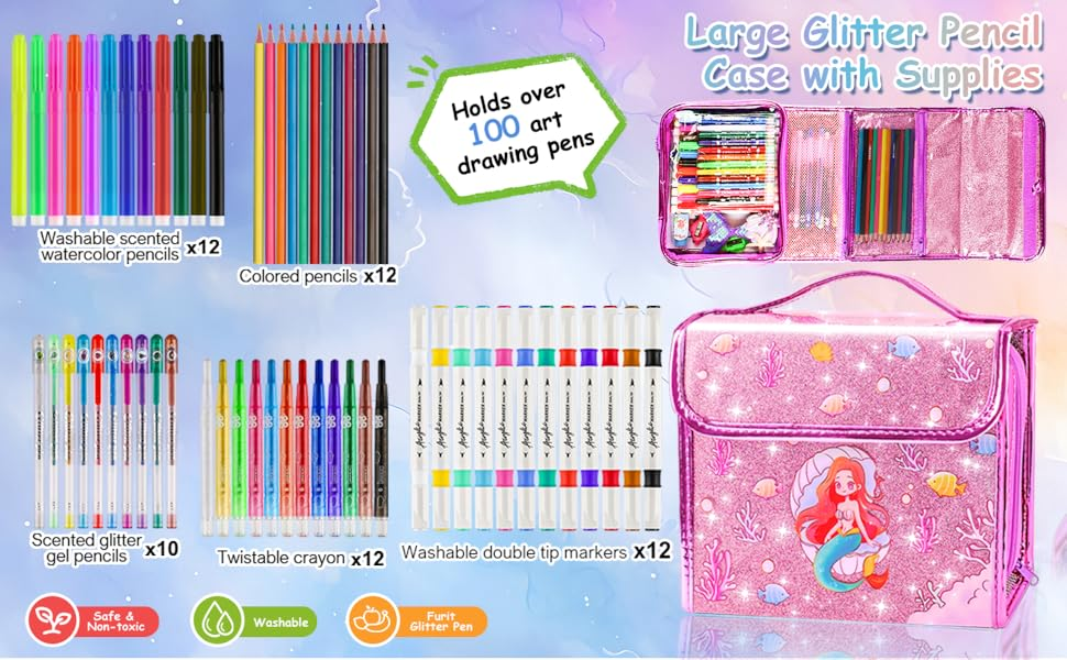 Mermaid Glitter Art Kit - Mermaid theme Art kit For Girls - Art Kit - Art set for Girls - Image 6