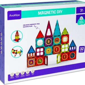 Magnetic Tiles (32 pieces) - Magnetic Diy Block Tiles