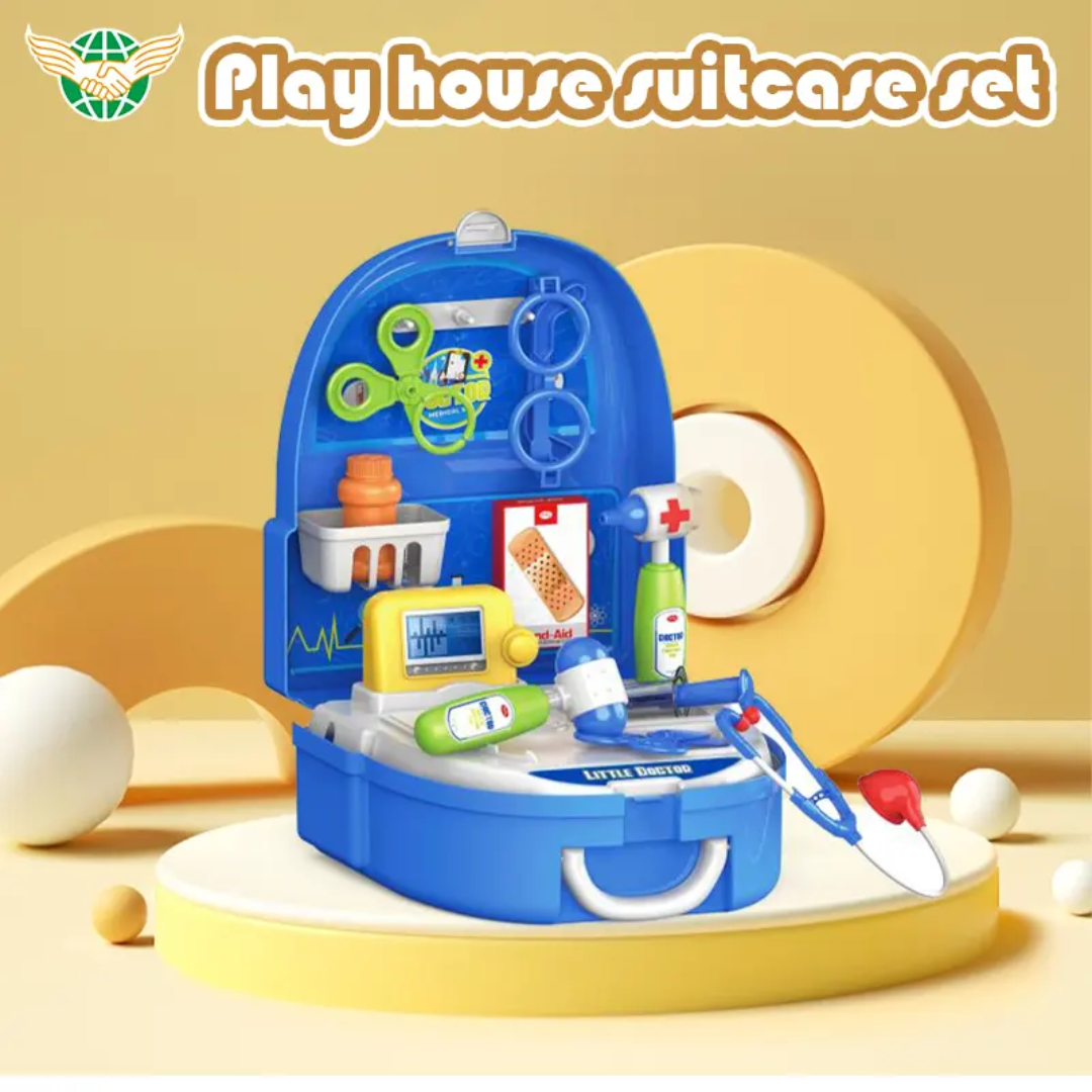 17-Pcs Kids Doctor Playset Backpack | Educational Role-Play Medical Toys| Pretend Play Doctor Set - Image 6