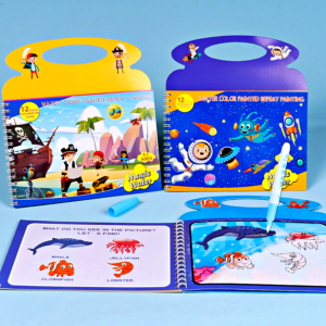 Water Magic Painting Book-Reusable Water Drawing Pad with Pen