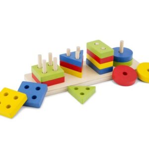 Creative 3D Wooden Shape Sorter Box – Smart Learning Toy for Kids